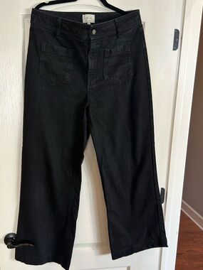 Sézane Black Wide-Leg Jeans